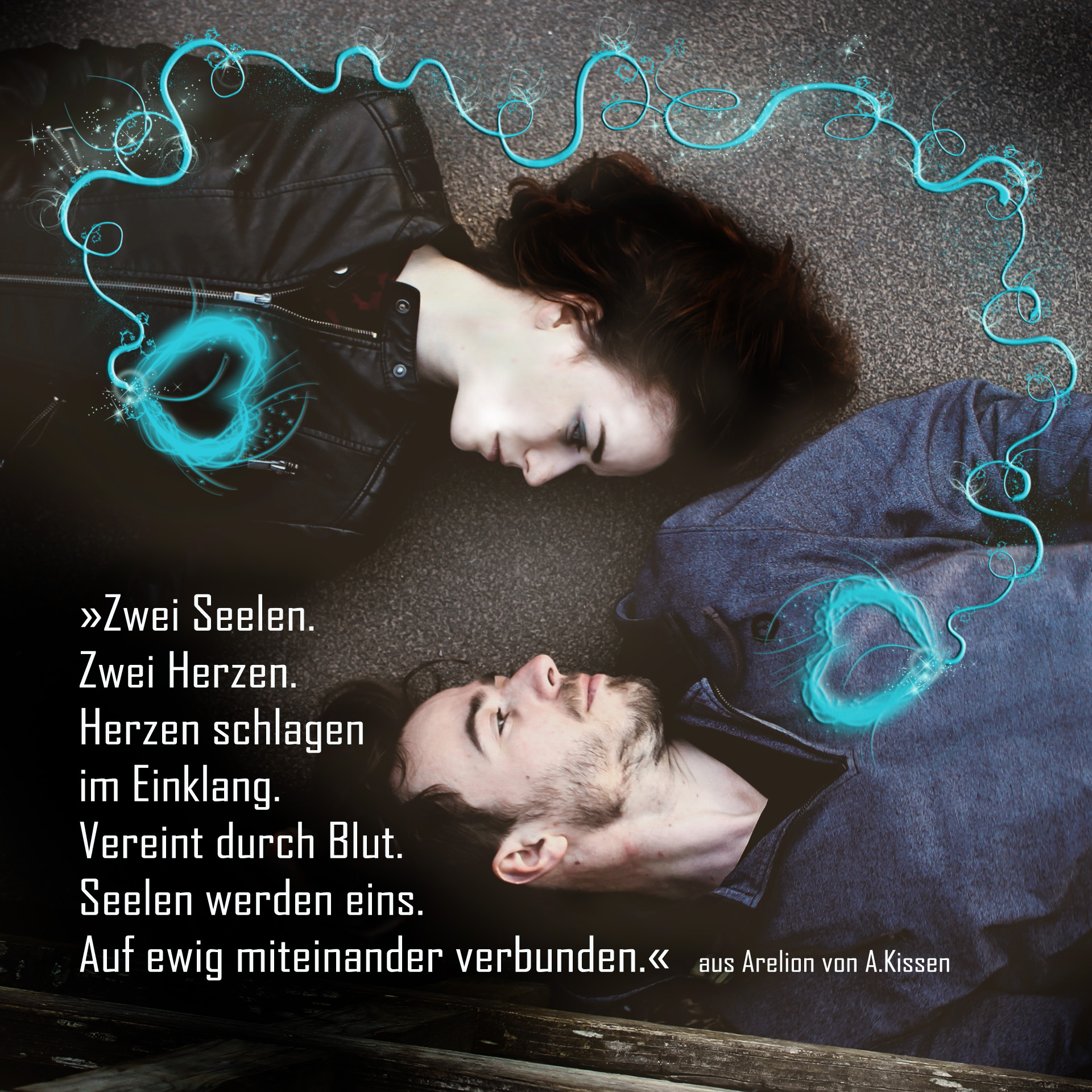 »Zwei Seelen. Zwei Herzen. Herzen schlagen im Einklang. Vereint durch